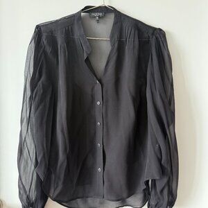 rag & bone Sabrina Sheer Viscose Blouse- Size XS, barely worn, cami included